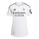 Camisa Real Madrid I 24/25 -  Adidas Feminina - Branca com listras pretas