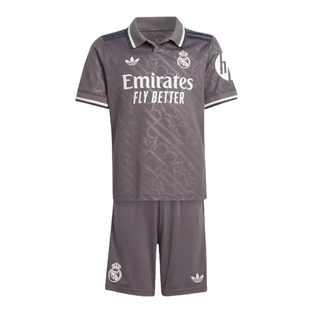 Kit Infantil Real Madrid III 24/25 - Adidas - Cinza