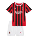Kit Infantil AC Milan I 24/25 - Puma - Vermelho e preto e branco