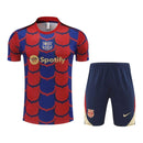 Kit Treino adulto - Camisa e Shorts - Barcelona Nike Edição especial 24/25 - Azul e vermelho