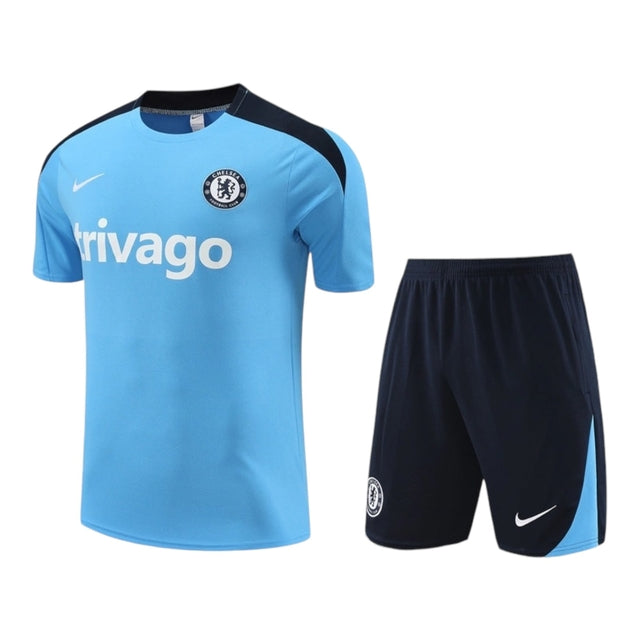 Kit Treino adulto - Camisa e Shorts - Chelsea Nike 24/25 - Azul