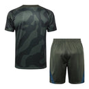 Kit Treino adulto - Camisa e Shorts - Paris Saint-Germain Jordan 24/25 - Verde camuflado