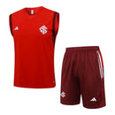 Kit Treino adulto - Camisa e Shorts - Internacional Adidas 24/25 - Vermelho