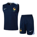 Kit Treino adulto - Camisa e Shorts - Seleção França Nike 24/25 - Azul