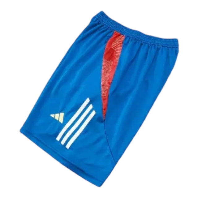 Kit Treino adulto - Camisa e Shorts - Seleção Espanha Adidas 24/25 - Azul e vermelho
