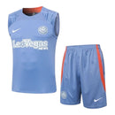 Kit Treino adulto - Camisa e Shorts - Inter de Milão Nike 24/25 - Azul com detalhes em laranja