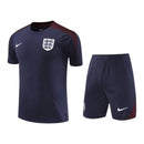Kit Treino adulto - Camisa e Shorts - Seleção Inglaterra Nike 24/25 - Roxo com detalhes em vinho