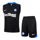Kit Treino adulto - Camisa e Shorts - Inter de Milão Nike 24/25 - Preto com detalhes em azul