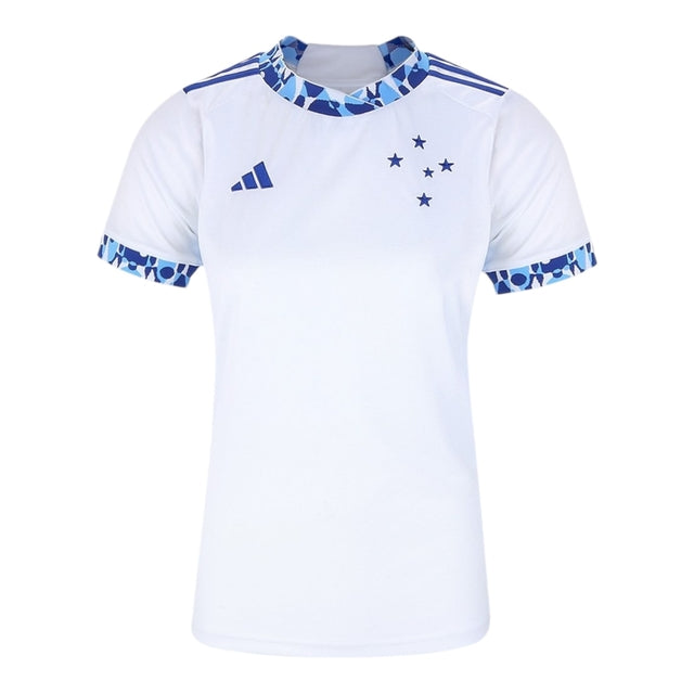 Camisa Cruzeiro II 24/25 -  Adidas Feminina - Branca com detalhes em azul