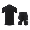 Kit Treino adulto - Camisa e Shorts - Juventus Adidas 23/24 - Preto com detalhes em branco e dourado
