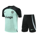 Kit Treino adulto - Camisa e Shorts - Chelsea Nike 23/24 - Verde e preto