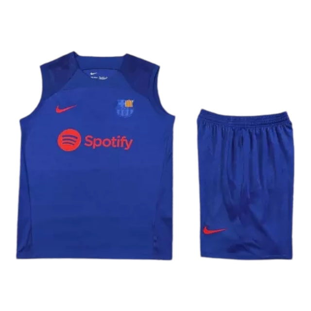 Kit Treino adulto - Camisa e Shorts - Barcelona Nike 23/24 - Azul