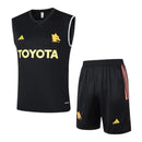 Kit Treino adulto - Camisa e Shorts - Roma Adidas 23/24 - Preto