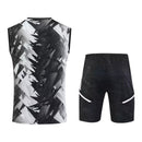 Kit Treino adulto - Camisa e Shorts - Juventus Adidas 23/24 - Branco e preto