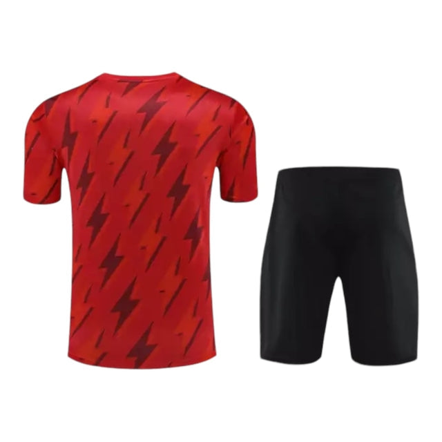 Kit Treino adulto - Camisa e Shorts - Arsenal Adidas 23/24 - Vermelho e preto