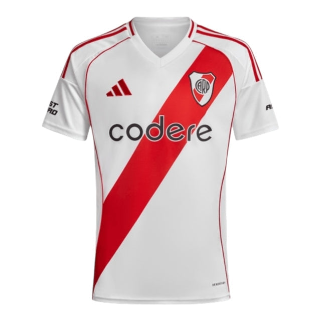 Camisa River Plate I 24/25 - Torcedor Adidas Masculina - Branca com detalhes em vermelho