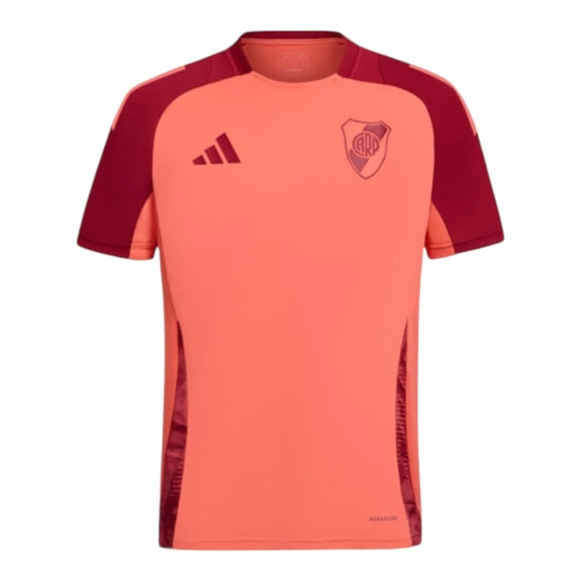 Camisa River Plate Treino 24/25 - Torcedor Adidas Masculina - Laranja com detalhes em vermelho