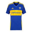 Camisa Boca Juniors I 24/25 -  Adidas Feminina - Azul com detalhes em amarelo