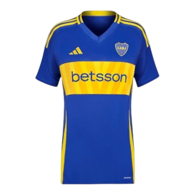 Camisa Boca Juniors I 24/25 -  Adidas Feminina - Azul com detalhes em amarelo