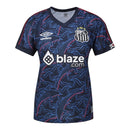Camisa Santos III 23/24 -  Umbro Feminina - Azul com detalhes em vermelho