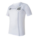 Camisa Santos Pré-jogo 23/24 - Torcedor Umbro Masculina - Branca com detalhes em cinza