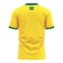Camisa Retrô Santos Brasil Copa 2022 - Masculina - Amarela com detalhes em verde