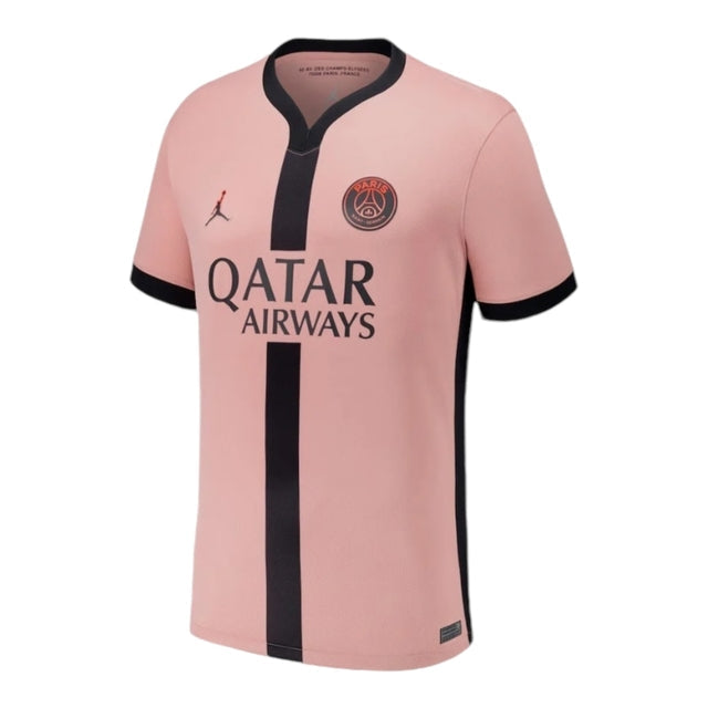 Camisa Paris Saint-Germain III 24/25 -  Jordan Feminina - Rosa com detalhes em roxo