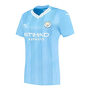 Camisa Manchester City I 23/24 -  Puma Feminina - Azul com detalhes em branco