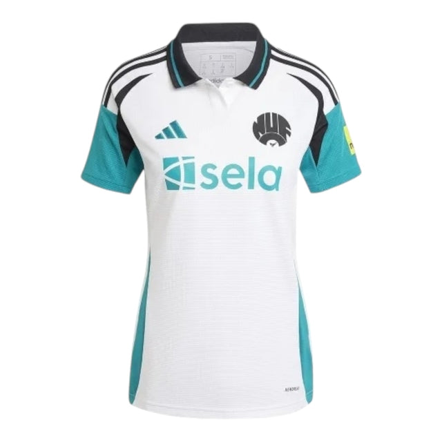 Camisa Newcastle III 24/25 -  Adidas Feminina - Branca com detalhes em verde e preto