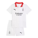 Kit Infantil AC Milan II 24/25 - Puma - Branco com detalhes em vermelho