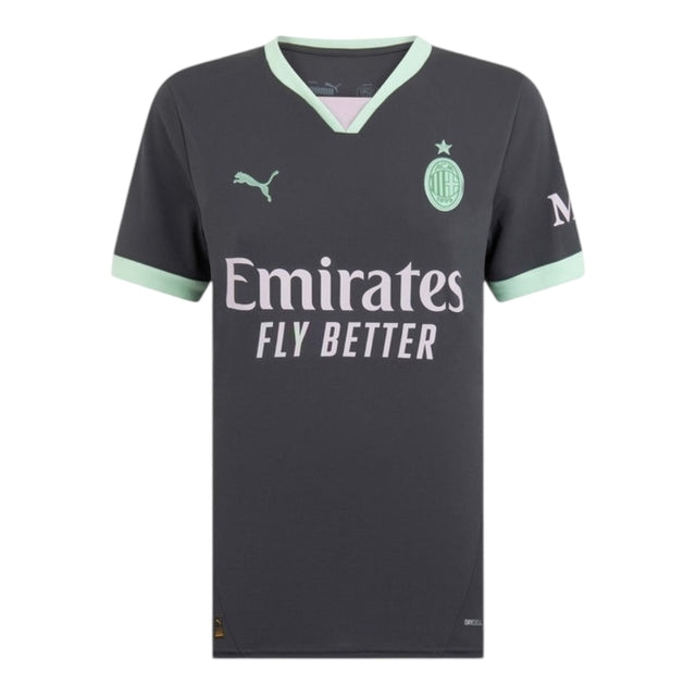 Camisa AC Milan III 24/25 -  Puma Feminina - Cinza com detalhes em verde