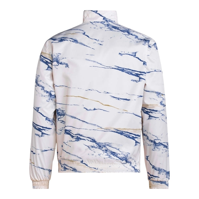 Jaqueta Corta-Vento Seleção Itália 24/25 - Masculina Adidas - Branca com detalhes em azul