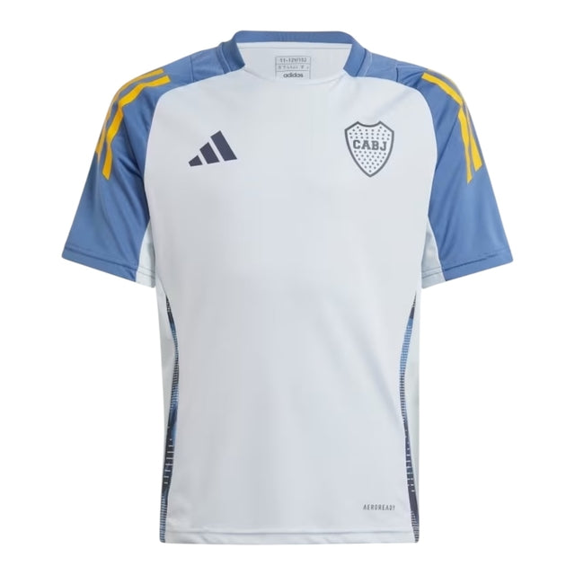 Camisa Boca Juniors Treino 24/25 - Torcedor Adidas Masculina - Branca com detalhes em azul e amarelo