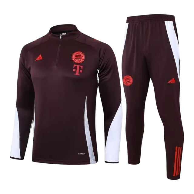 Conjunto Bayern de Munique 24/25 - Masculino Adidas - Vinho e branco