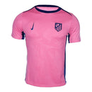 Camisa Atlético de Madrid Pré-jogo 24/25 - Torcedor Nike Masculina - Rosa com detalhes em azul