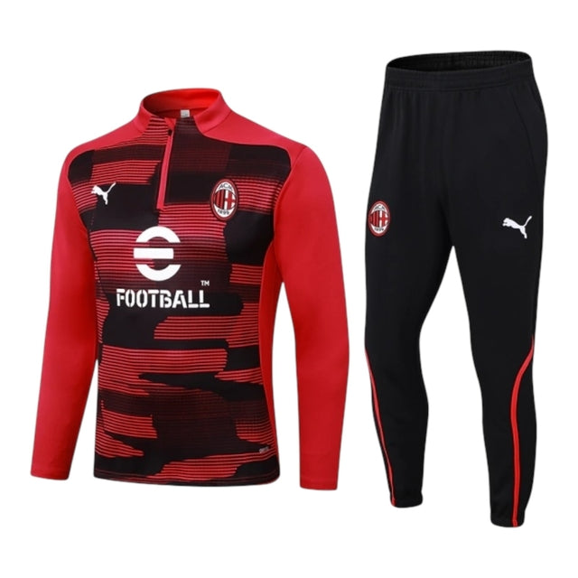 Conjunto AC Milan Treino 24/25 - Masculino Puma - Vermelho e preto