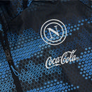 Jaqueta Corta-Vento Napoli Treino 24/25 - Masculina EA7 - Preta com detalhes em azul