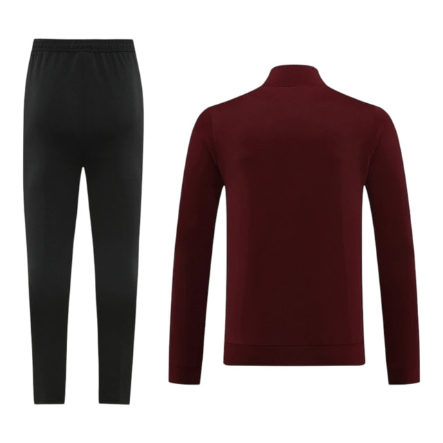 Conjunto Roma 24/25 - Masculino Adidas - Vinho e preto com detalhes em amarelo