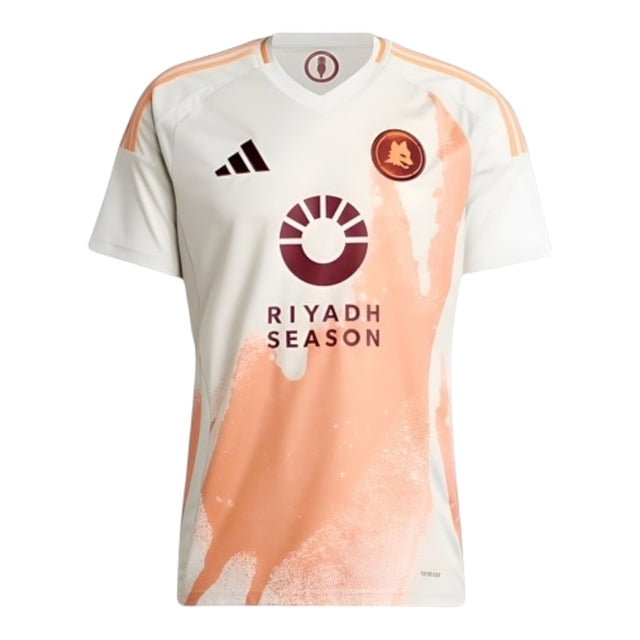 Camisa Roma II 24/25 -  Adidas Feminina - Branca com detalhes em laranja