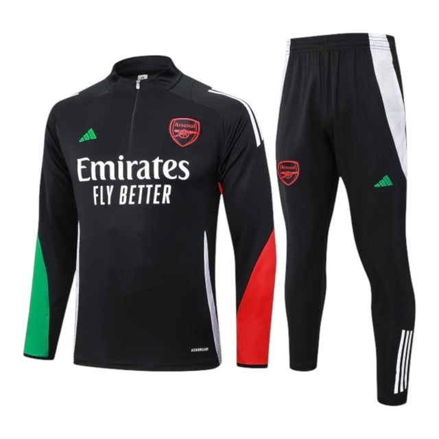 Conjunto Arsenal II 24/25 - Masculino Adidas - Preto com detalhes em vermelho e verde e branco