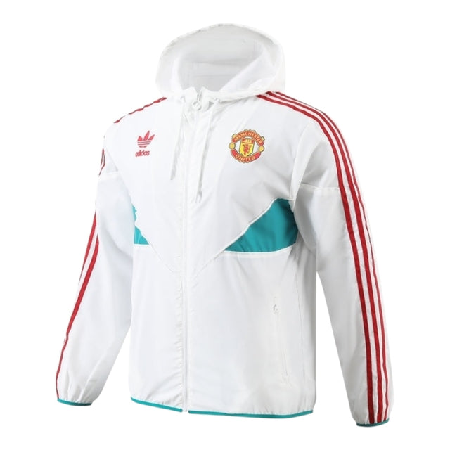 Jaqueta Corta-Vento Manchester United Treino - Masculina Adidas - Branca