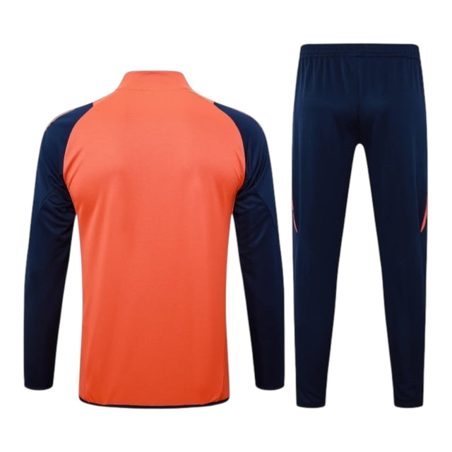 Conjunto Manchester United Treino 24/25 - Masculino Adidas - Laranja e azul