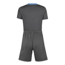 Kit Infantil Tottenham Treino 24/25 - Nike - Cinza com detalhes em azul