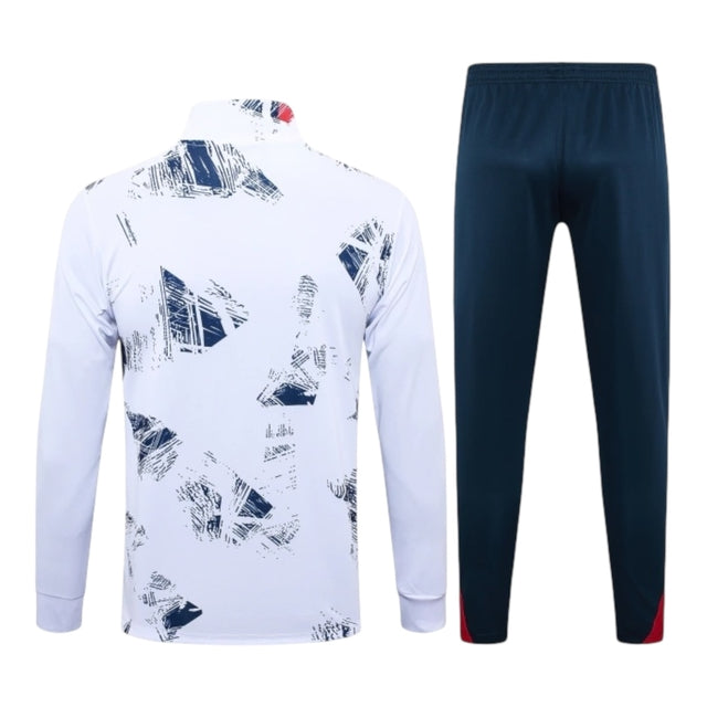 Conjunto Paris Saint German II 24/25 - Masculino Nike - Branco com detalhes em vermelho e azul