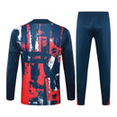 Conjunto Paris Saint German Pré-jogo 24/25 - Masculino Nike - Azul com detalhes em vermelho e branco