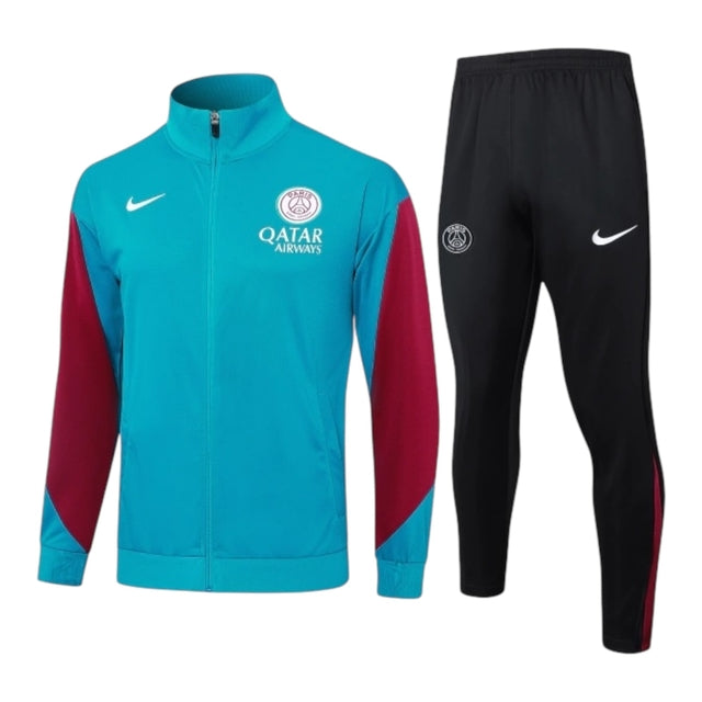 Conjunto Paris Saint German Treino 24/25 - Masculino Nike - Azul e preto com detalhes em vermelho