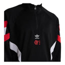 Jaqueta Corta-Vento Flamengo 24/25 - Masculina Adidas - Preta com detalhes em vermelho e branco