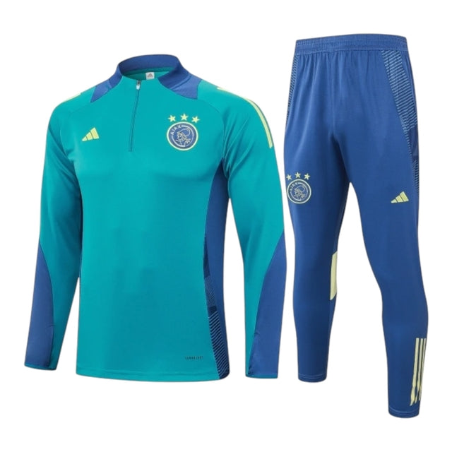 Conjunto Ajax Treino 24/25 - Masculino Adidas - Azul com detalhes em amarelo