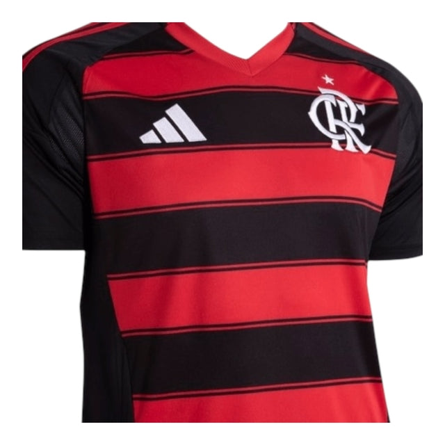Camisa Flamengo I 25/26 - Torcedor Adidas Masculina - Preta e vermelha