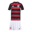 Kit Infantil Flamengo I 25/26 - Adidas - Vermelho e preto